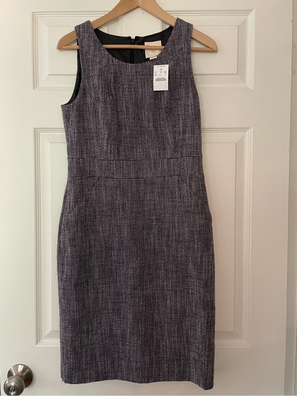 J Crew Suiting Dress Womens 6 Tweed Sleeveless Tailored Wool Blend Work Career